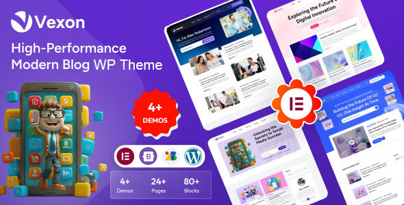 Vexon – Modern Blog & Magazine News WordPress Theme